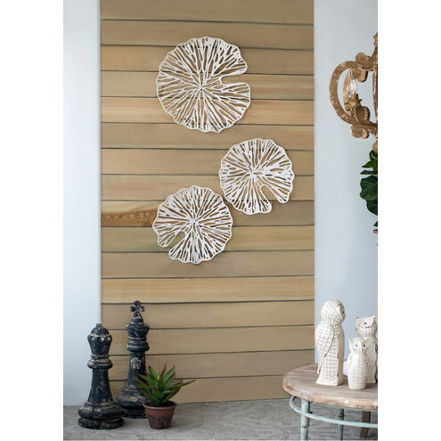 Leaf Patterned White Wall Décor