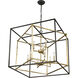 Canada 9 Light 28 inch Black and Gold Chandelier Ceiling Light