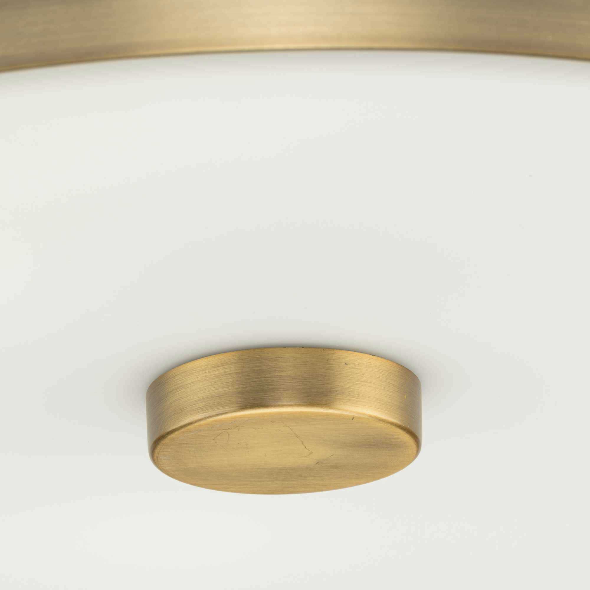 Gilliam LED 16.12 inch Vintage Brass Flush Mount Ceiling Light