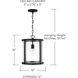 Brennen 1 Light 12 inch Black Iron Pendant Ceiling Light