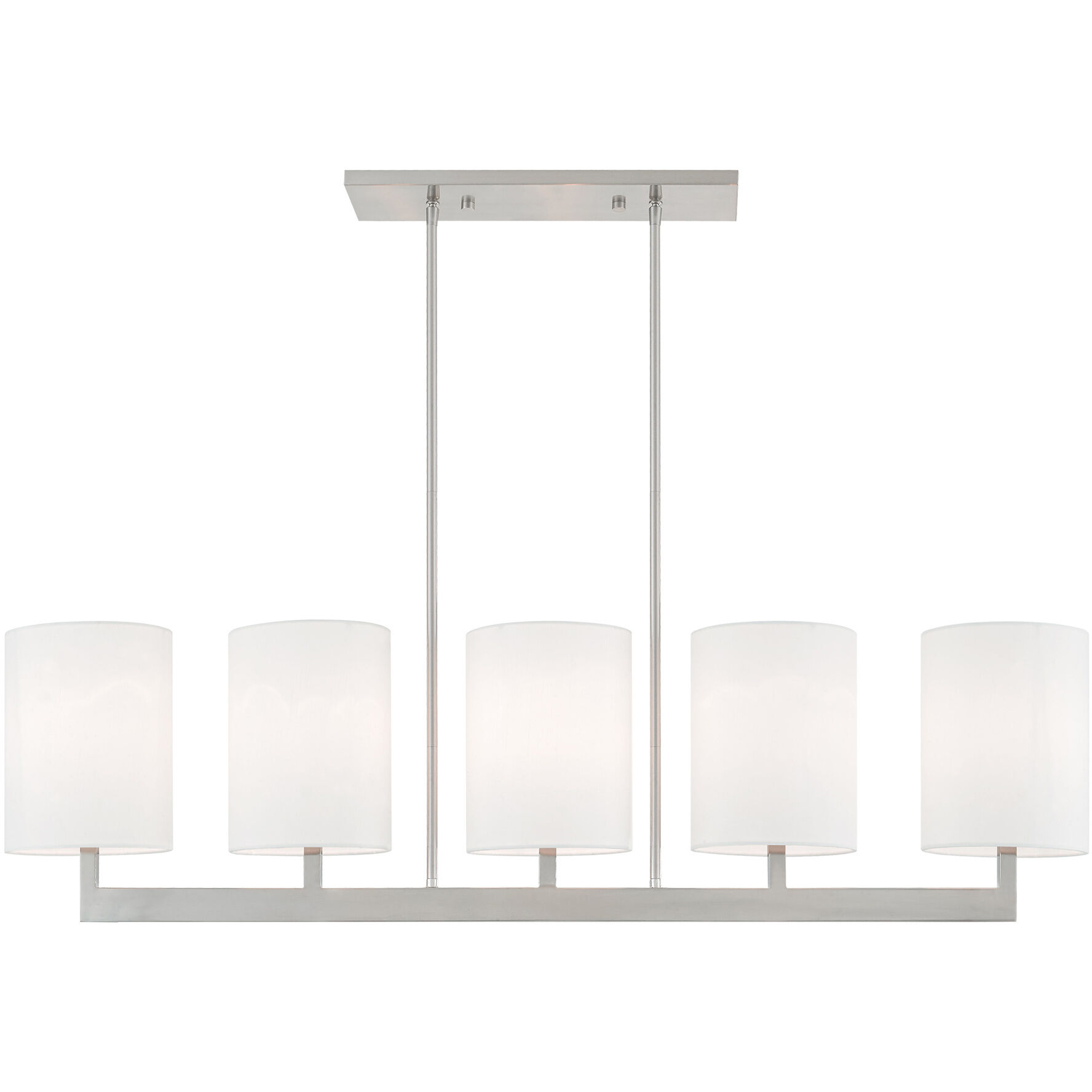 Hayworth 5 Light 49 inch Brushed Nickel Linear Chandelier Ceiling Light