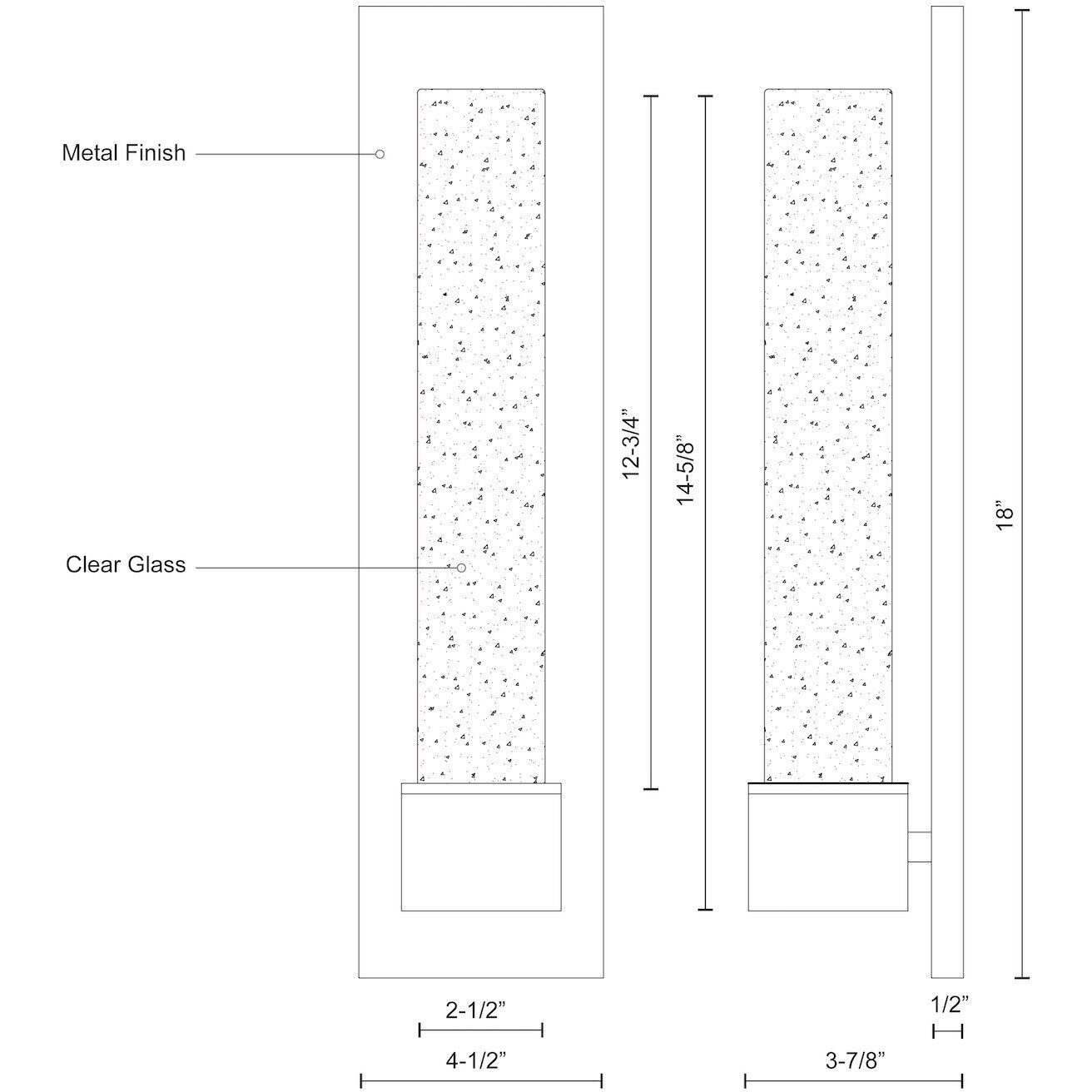 Copenhagen LED 14.63 inch Black Exterior Wall Sconce