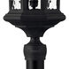 Estate Series Raley 4 Light 26.25 inch Museum Black Outdoor Post Mount Lantern in Non-LED, Clear Water