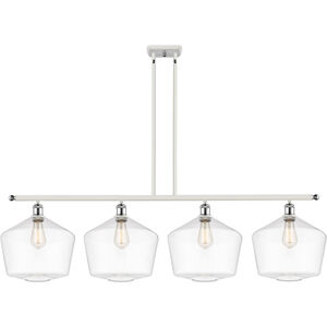 Ballston Cindyrella LED 50 inch White and Polished Chrome Island Light Ceiling Light in Clear Glass