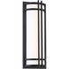 Skyscraper LED 18 inch Black Outdoor Wall Light in 2700K, 18in.