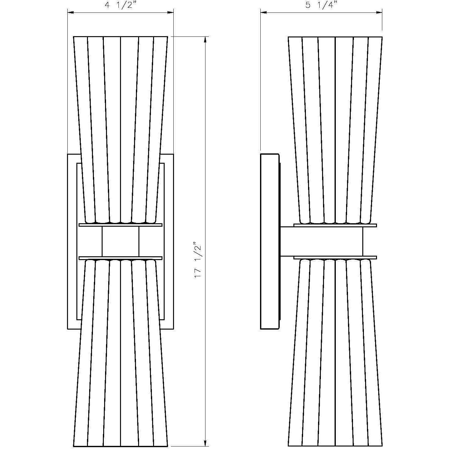 Titus 2 Light 4.5 inch Chrome Wall Sconce Wall Light