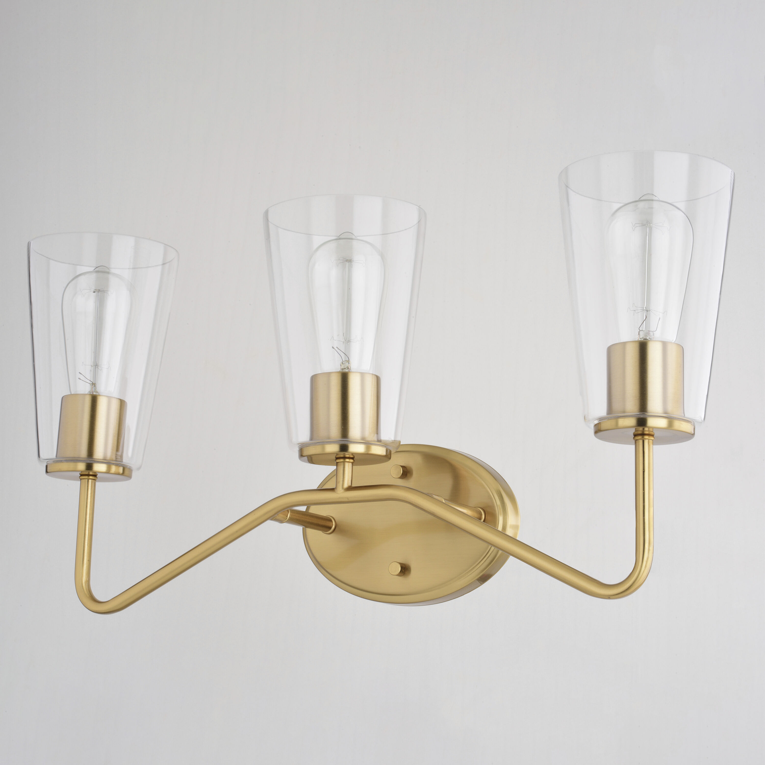 Beverly LED 22 inch Muted Brass Bathroom Light Wall Light in 3