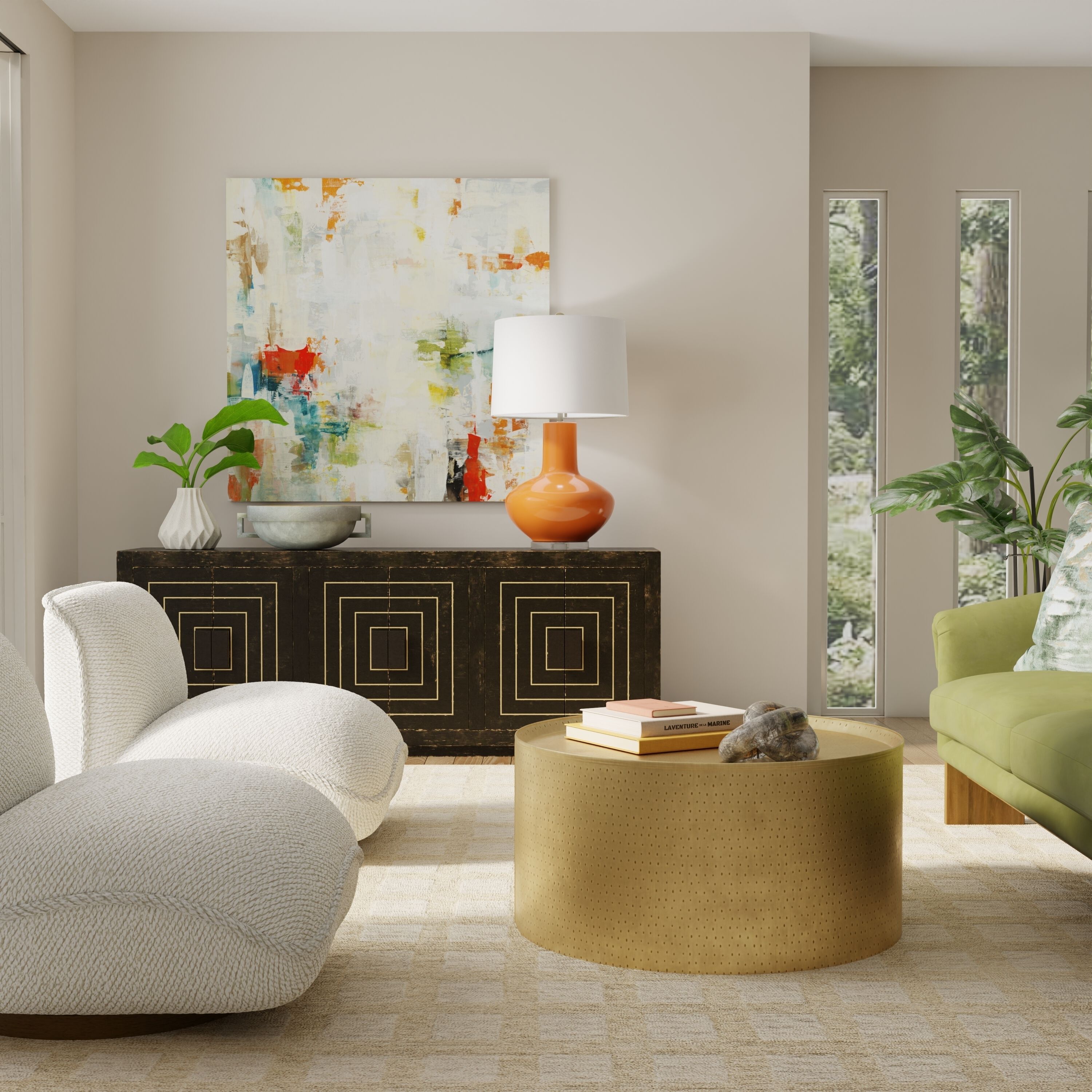 Chromatic Veil Multicolor and Weathered White Wall Art