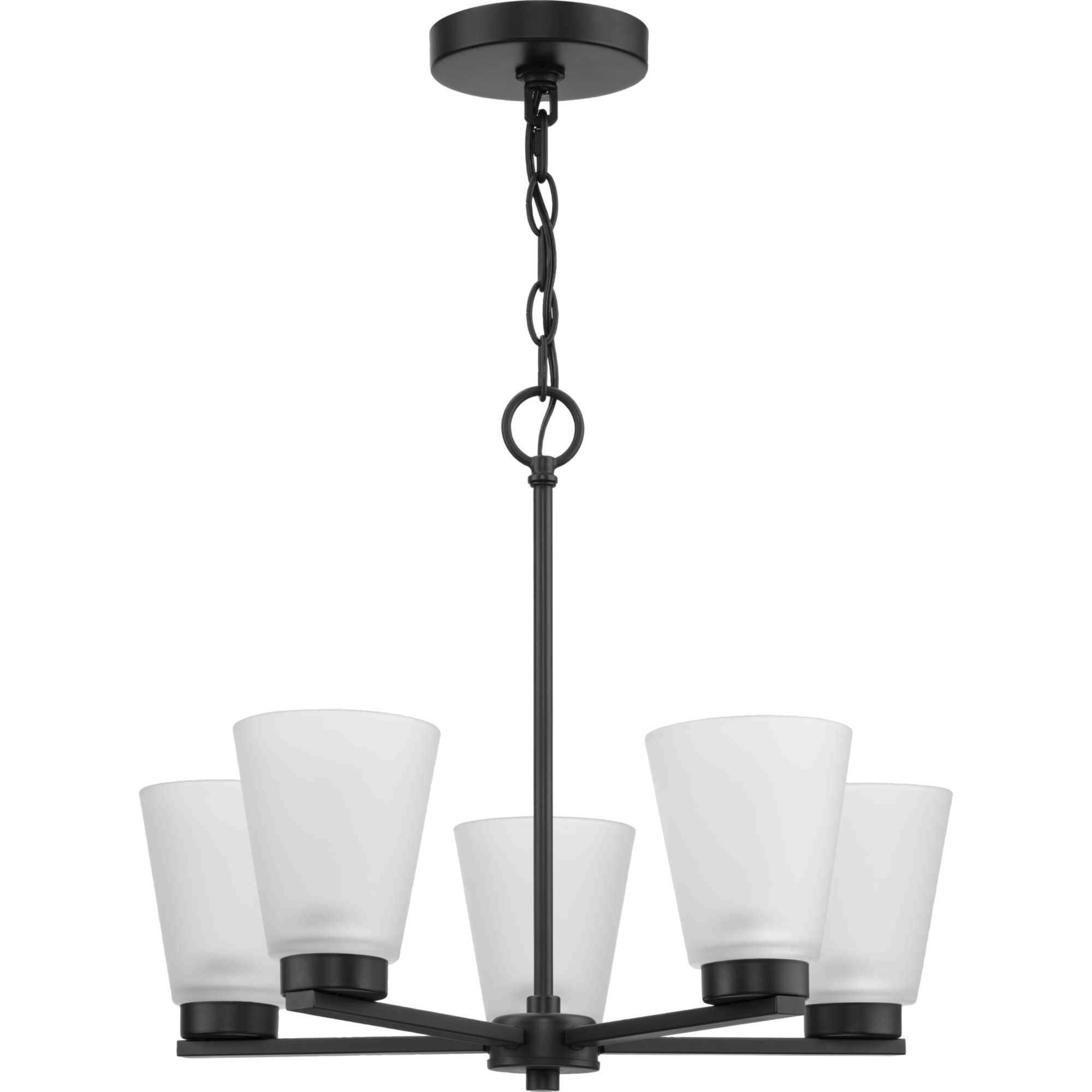 Tanner 5 Light 20.5 inch Matte Black Chandelier Ceiling Light