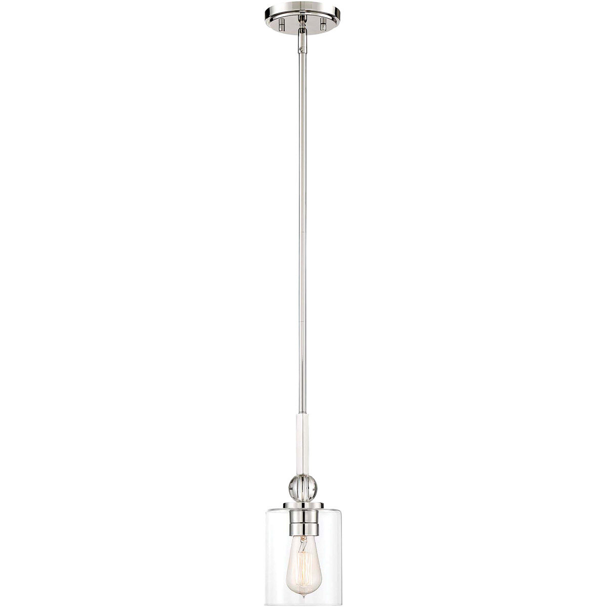 Studio 5 1 Light 5 inch Polished Nickel Mini Pendant Ceiling Light