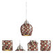 Fusion 1 Light 5 inch Satin Nickel Mini Pendant Ceiling Light in Multicolor Mosaic Glass