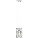 Mersesse 1 Light 6.5 inch Chrome Pendant Ceiling Light in 3.52, Clear and Chrome
