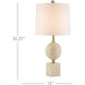 Adorno 32.25 inch 150 watt Natural and Beige and Antique Brass Table Lamp Portable Light