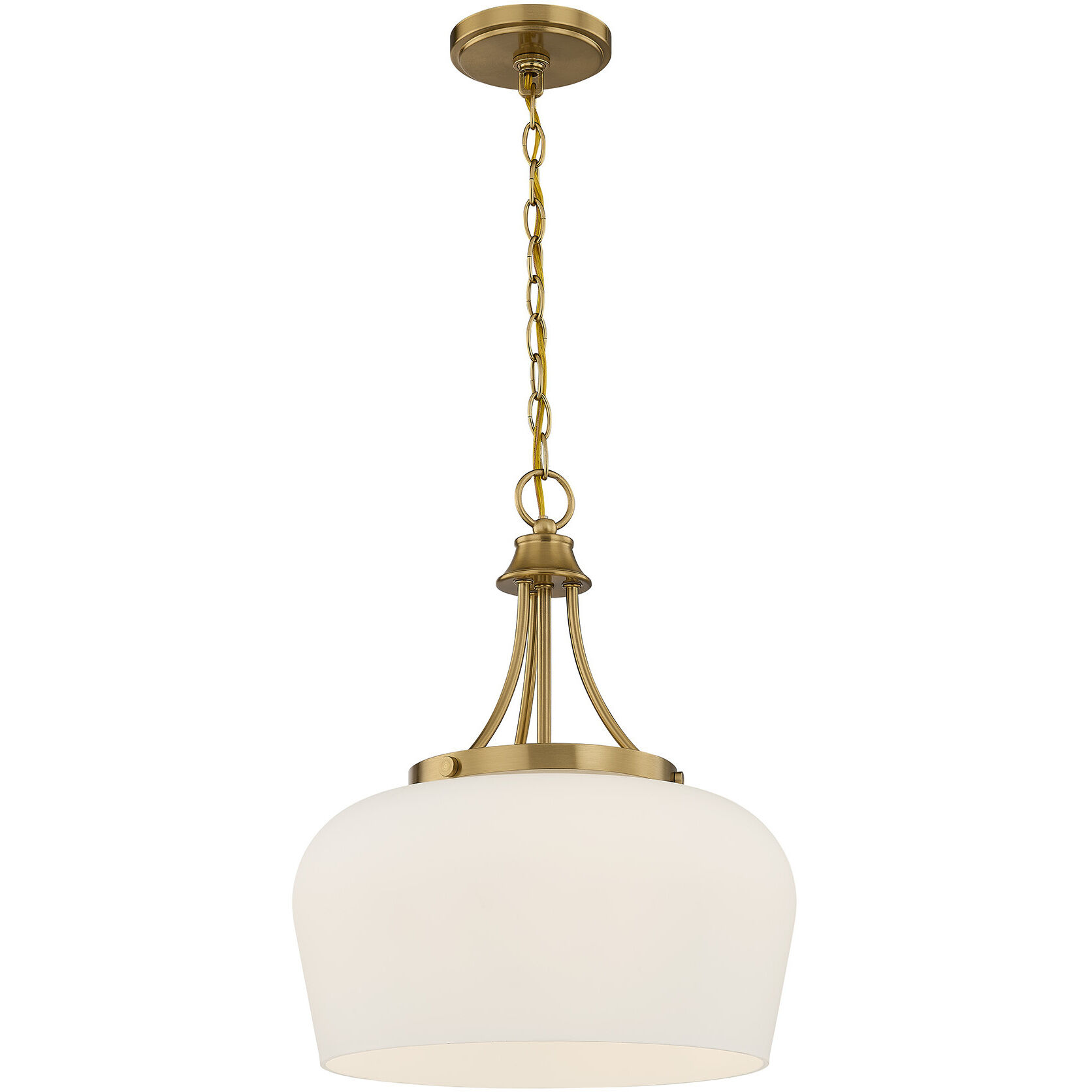 Octave 3 Light 15 inch Warm Brass Pendant Ceiling Light, Essentials