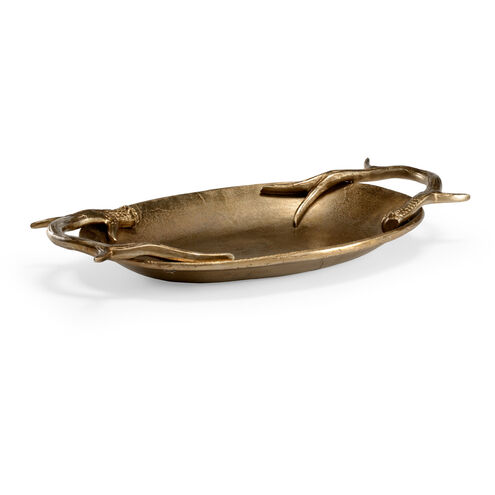 Biltmore Antique Brass Tray, Oval