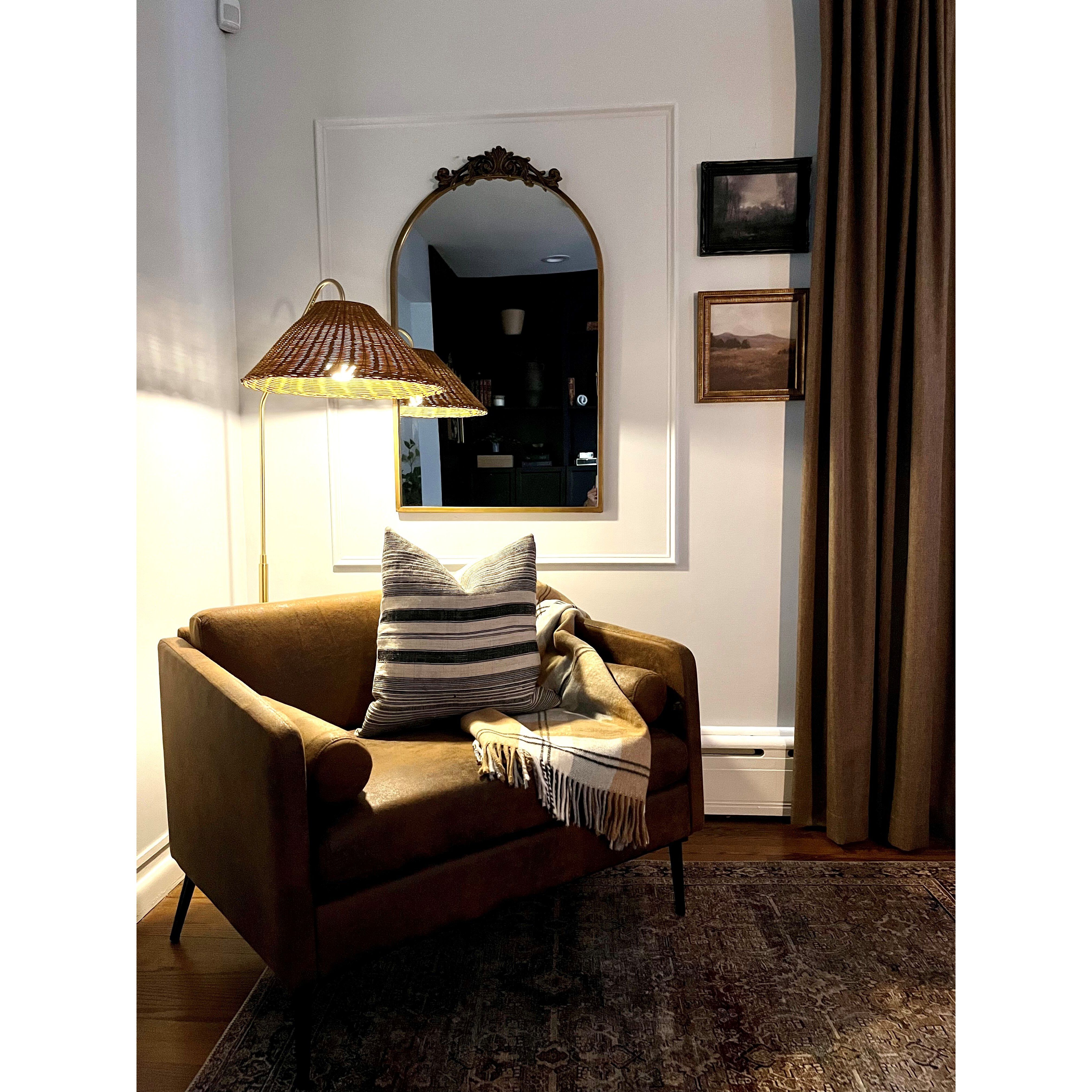 Lauren 60 inch 75.00 watt Aged Brass/Textured Black Floor Lamp Portable Light