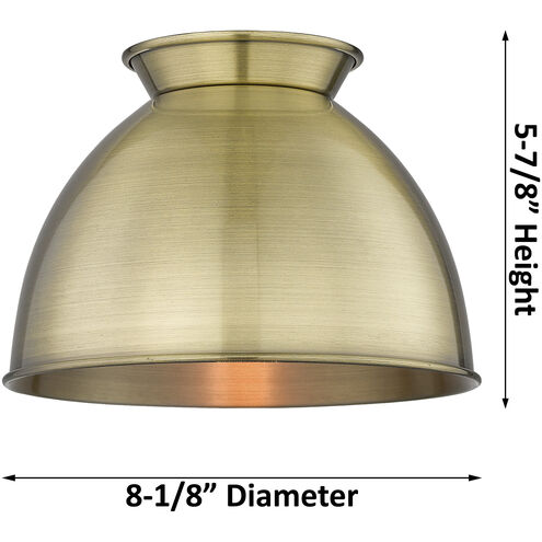 Ballston Adirondack LED 28 inch Antique Copper Bath Vanity Light Wall Light in Glossy White, Ballston