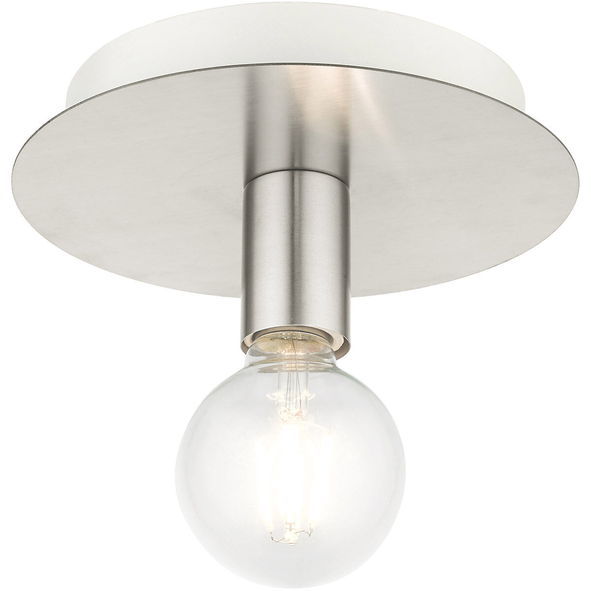 Hillview 1 Light 8 inch Brushed Nickel Flush Mount Ceiling Light