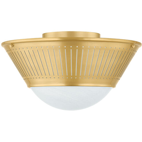 Elsmere 1 Light 14.25 inch Aged Brass Flush Mount Ceiling Light