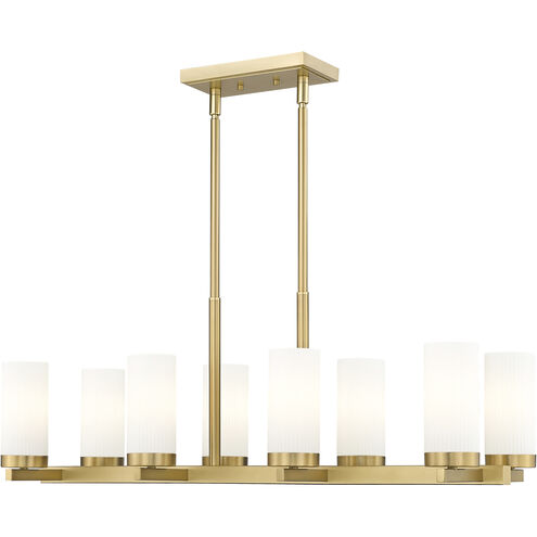Danica 8 Light 42 inch Modern Gold Linear Chandelier Ceiling Light