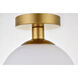 Baxter 1 Light 8 inch Brass Flush Mount Ceiling Light