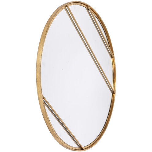 Line Accent Mirror 28 X 28 inch Brushed Gold Mirror