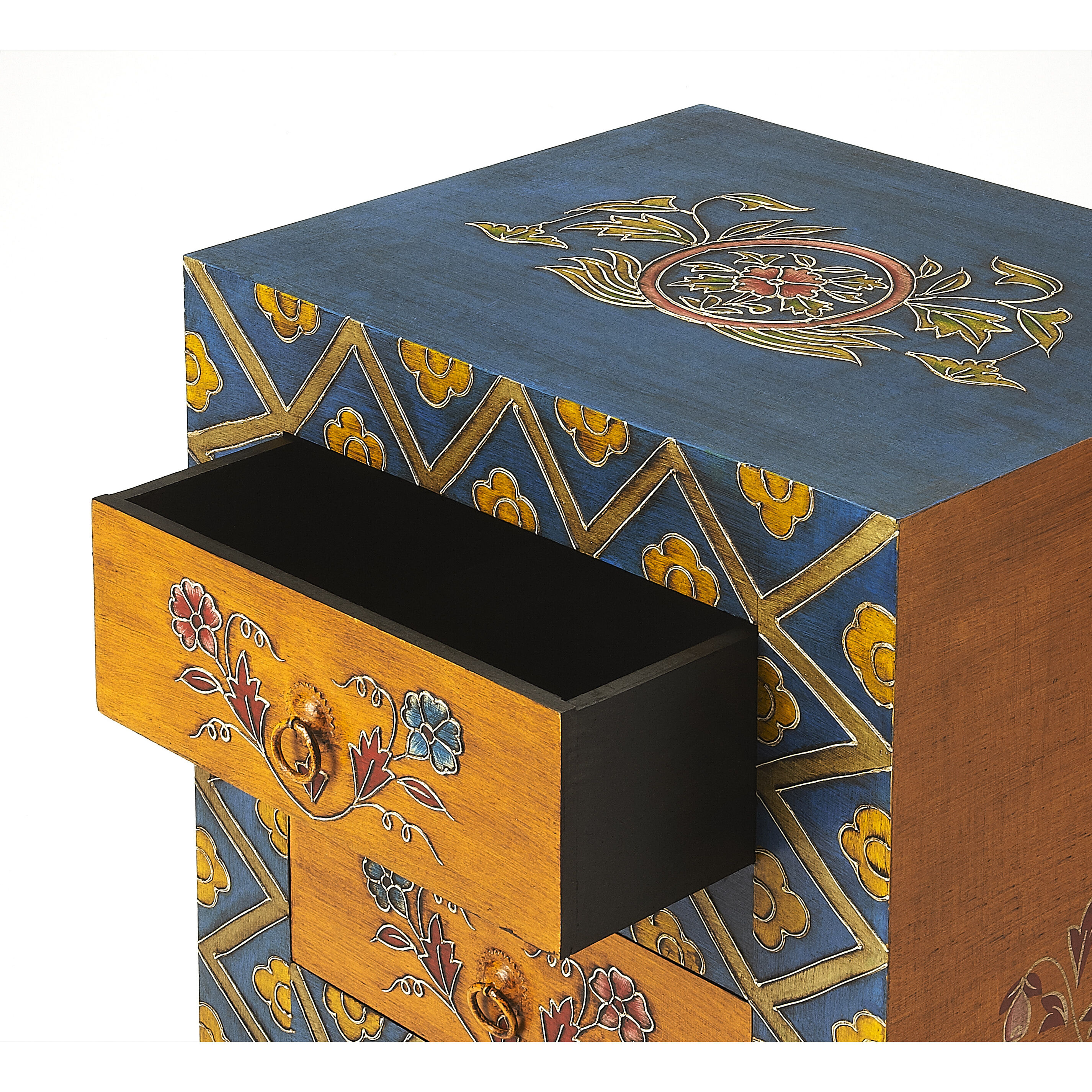 Dharma Hand Painted Artifacts Chest/Cabinet