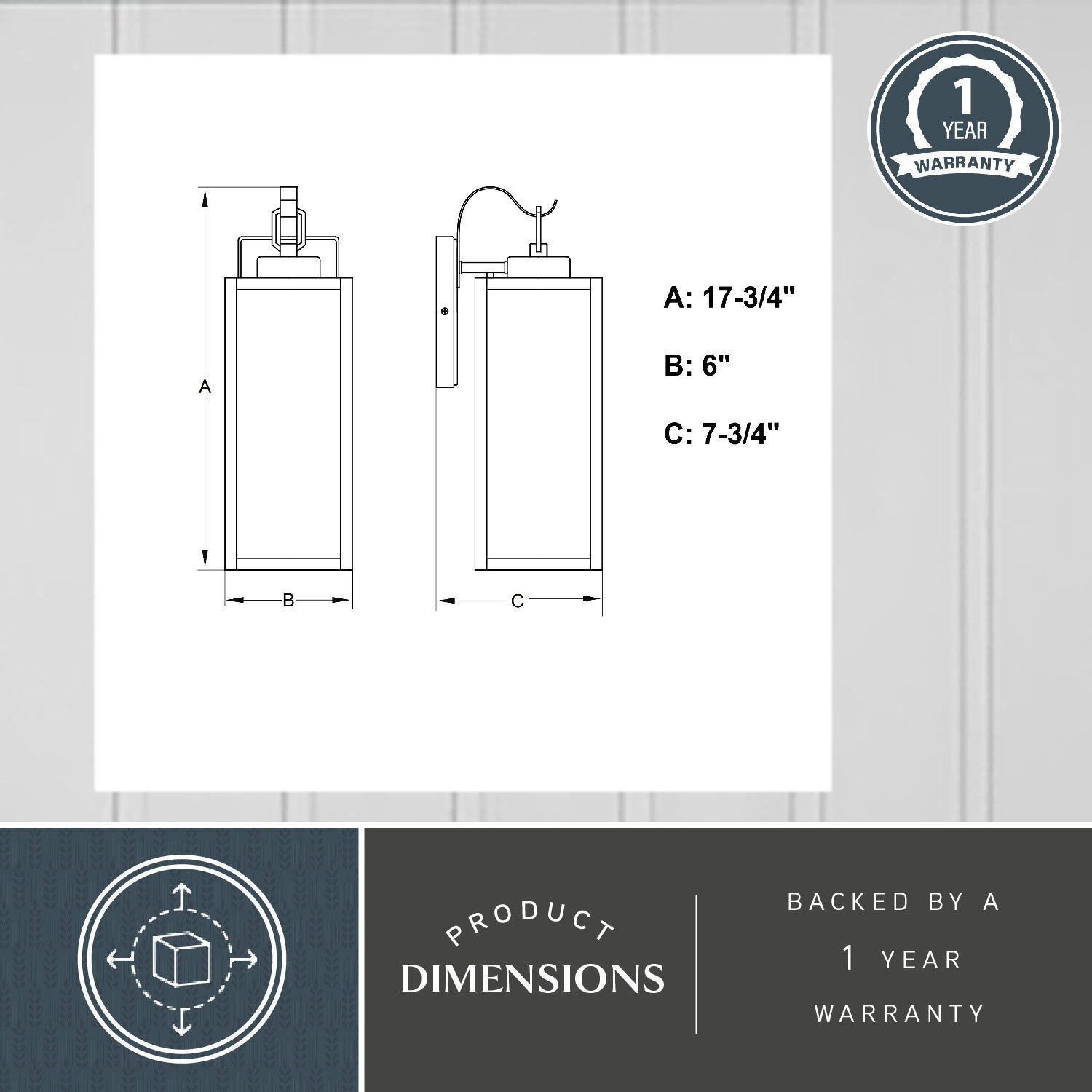 Clinton LED 17.75 inch Matte Black Outdoor Wall