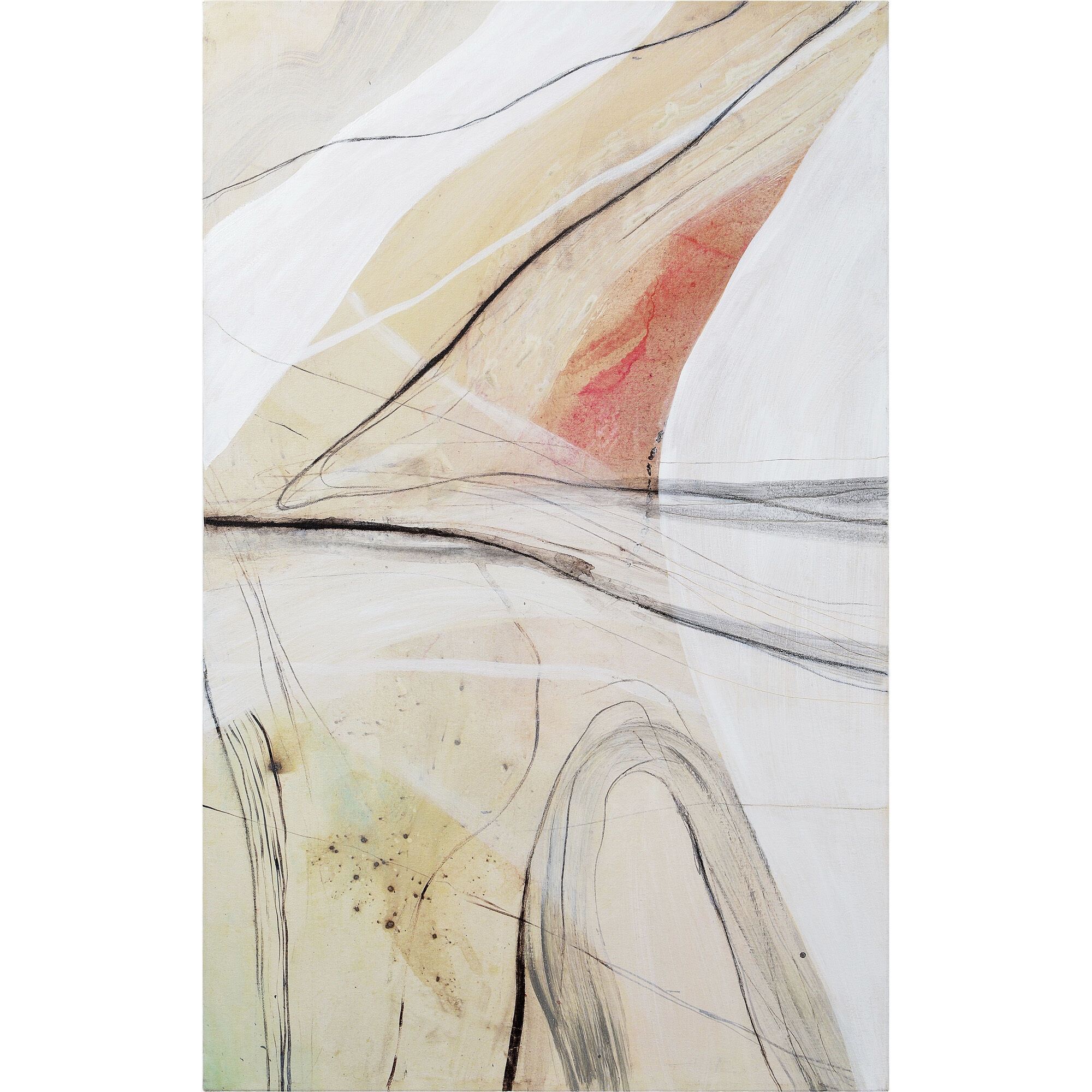 Curiosity Multicolor Water Color and Black Lines Canvas Art, Set of 2