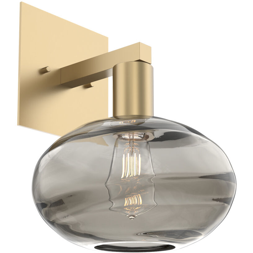 Coppa 1 Light 8 inch Gilded Brass Indoor Sconce Wall Light in Coppa Smoke