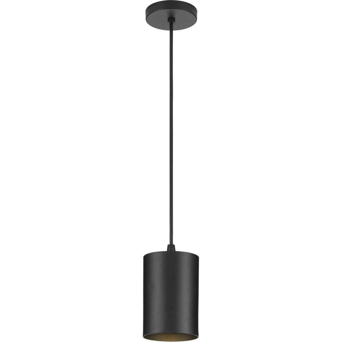 CYL RNDS 1 Light 5 inch Black Outdoor Pendant
