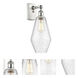 Ballston Cindyrella LED 7 inch White and Polished Chrome Sconce Wall Light in Seedy Glass