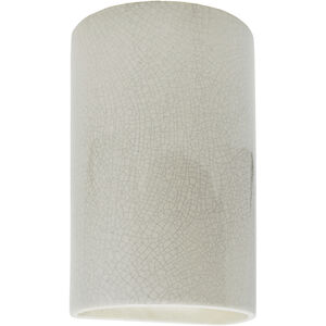 Ambiance Cylinder LED 7.75 inch White Crackle Wall Sconce Wall Light, Large