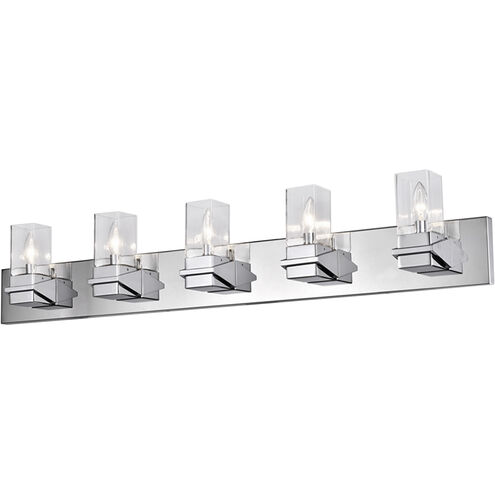 Veronica 5 Light 40 inch Polished Chrome Vanity Light Wall Light