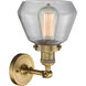 Franklin Restoration Fulton 1 Light 7 inch Brushed Brass Semi-Flush Mount Ceiling Light in Clear Glass, Franklin Restoration