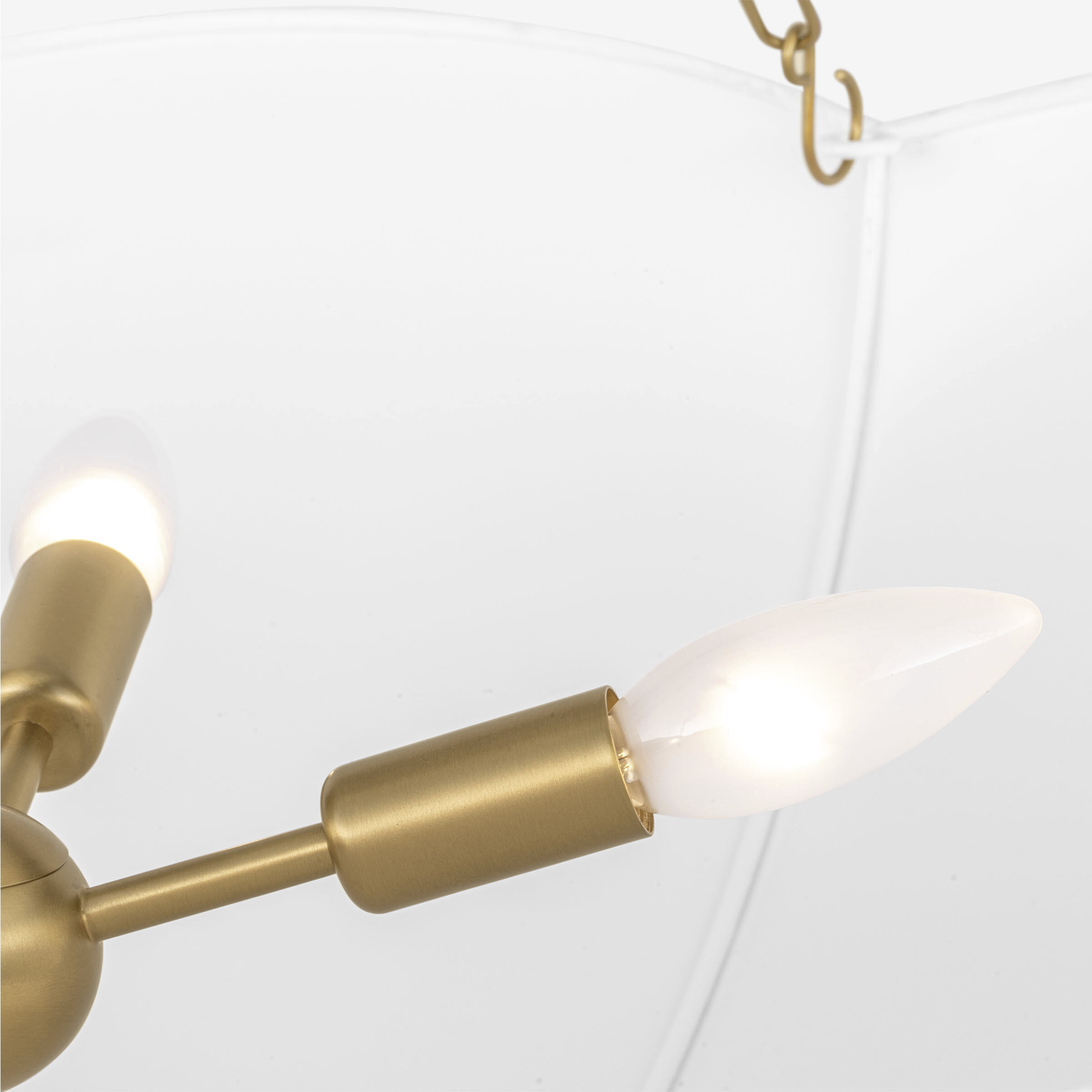 AH by Alexa Hampton Stassi 4 Light 32 inch Burnished Brass Chandelier Ceiling Light