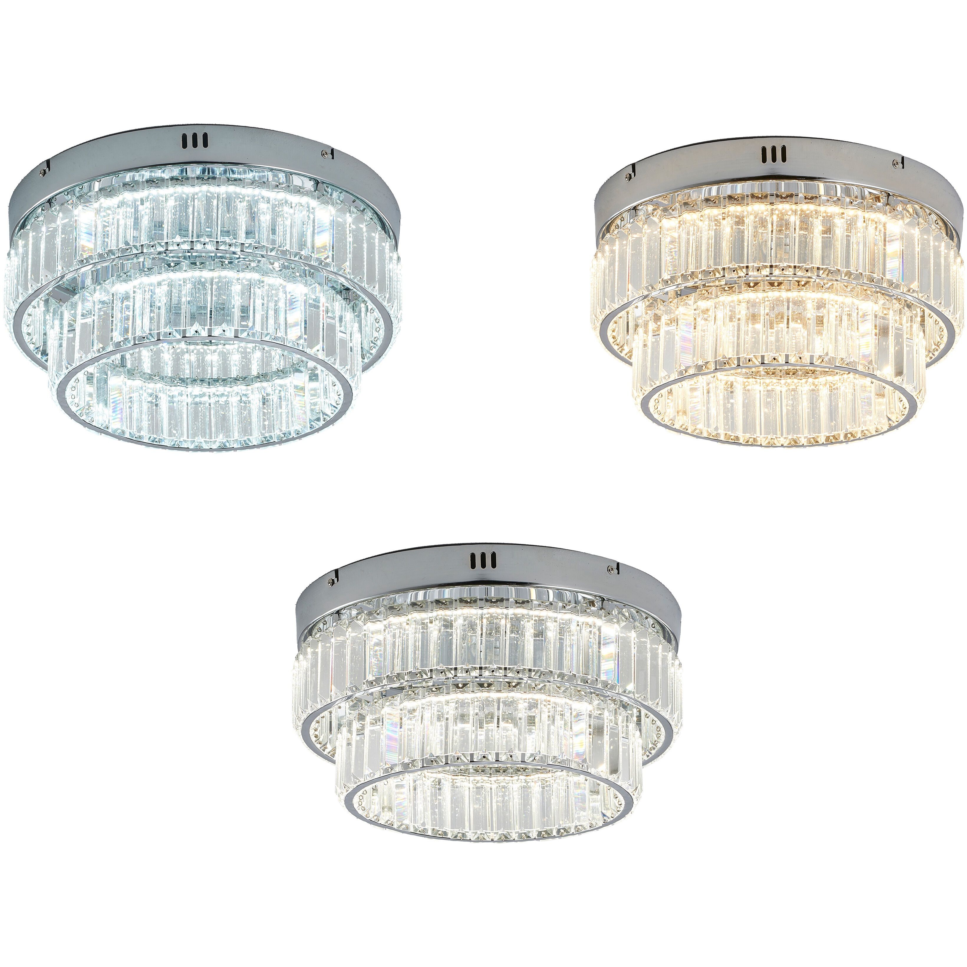 Canada LED 15.75 inch Chrome Flush Mount Ceiling Light