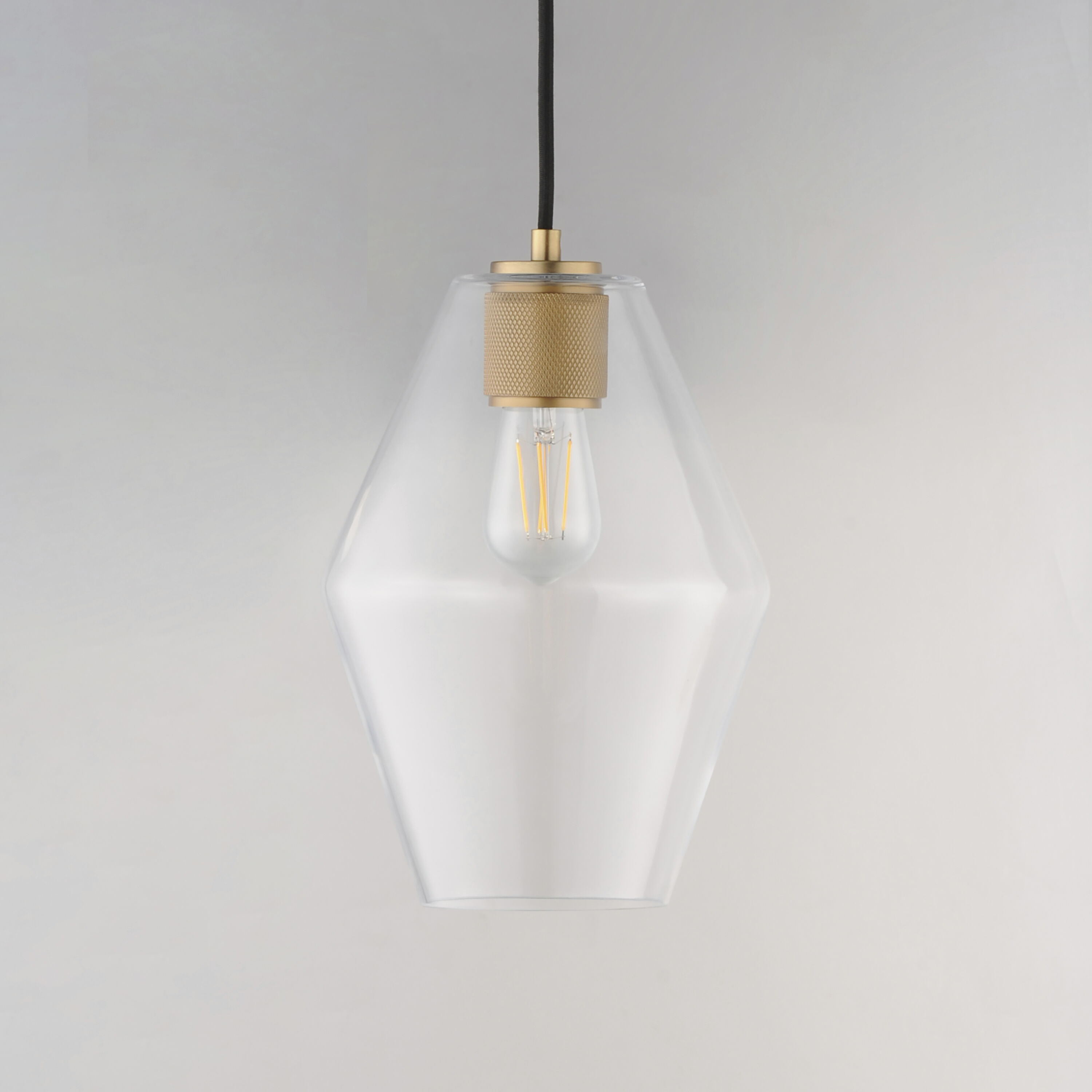 Geode 1 Light 8.7 inch Natural Aged Brass Mini Pendant Ceiling Light