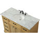 Americana 48 X 22 X 35 inch Natural Wood Vanity Sink Set
