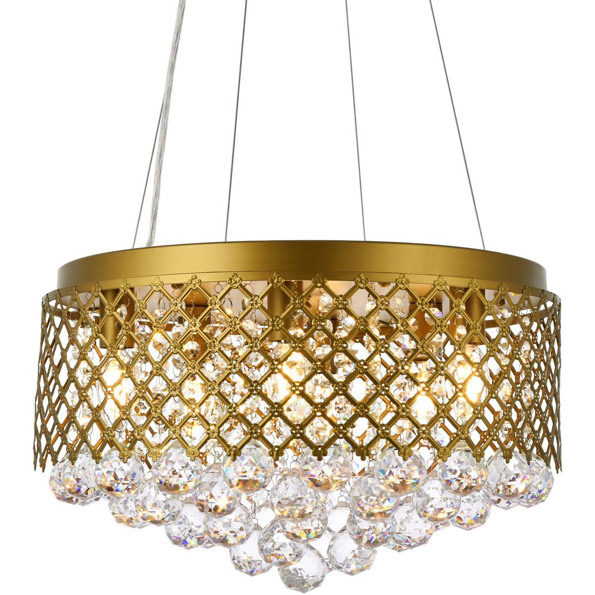 Tully 6 Light 18 inch Brass Pendant Ceiling Light