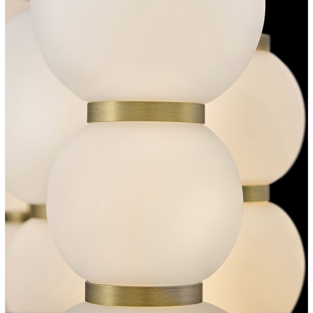 Lisa McDennon Trigo LED 52 inch Lacquered Brass Linear Pendant Ceiling Light
