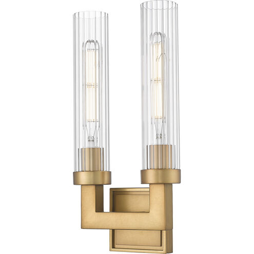 Beau Wall Sconce Wall Light in Rubbed Brass