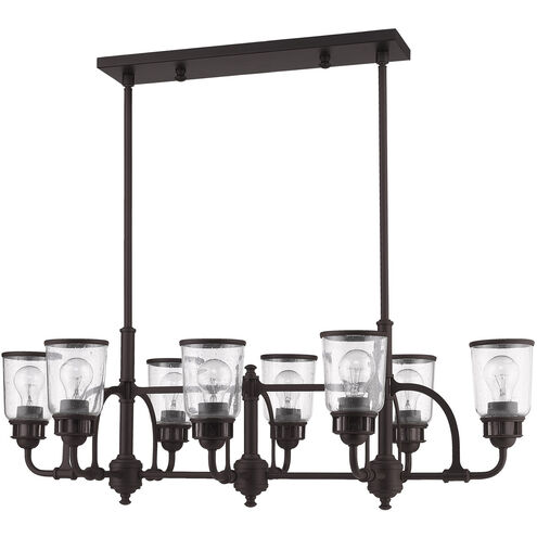Lawrenceville 8 Light 40 inch Bronze Linear Chandelier Ceiling Light
