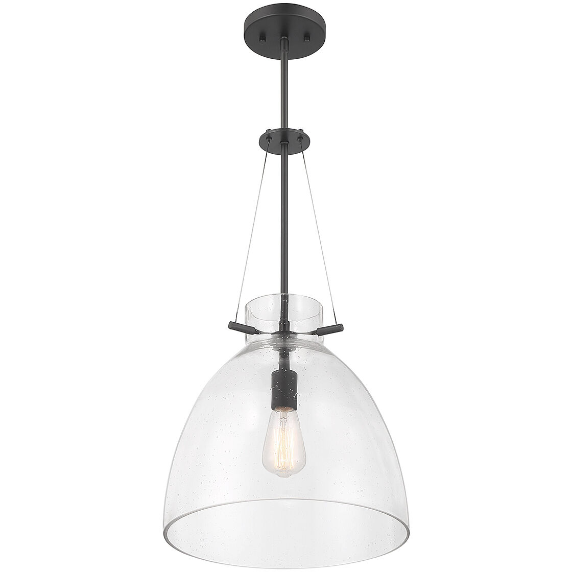 Foster 1 Light 14 inch Matte Black Pendant Ceiling Light