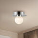 Elixir LED 6 inch Chrome Flush Mount Ceiling Light