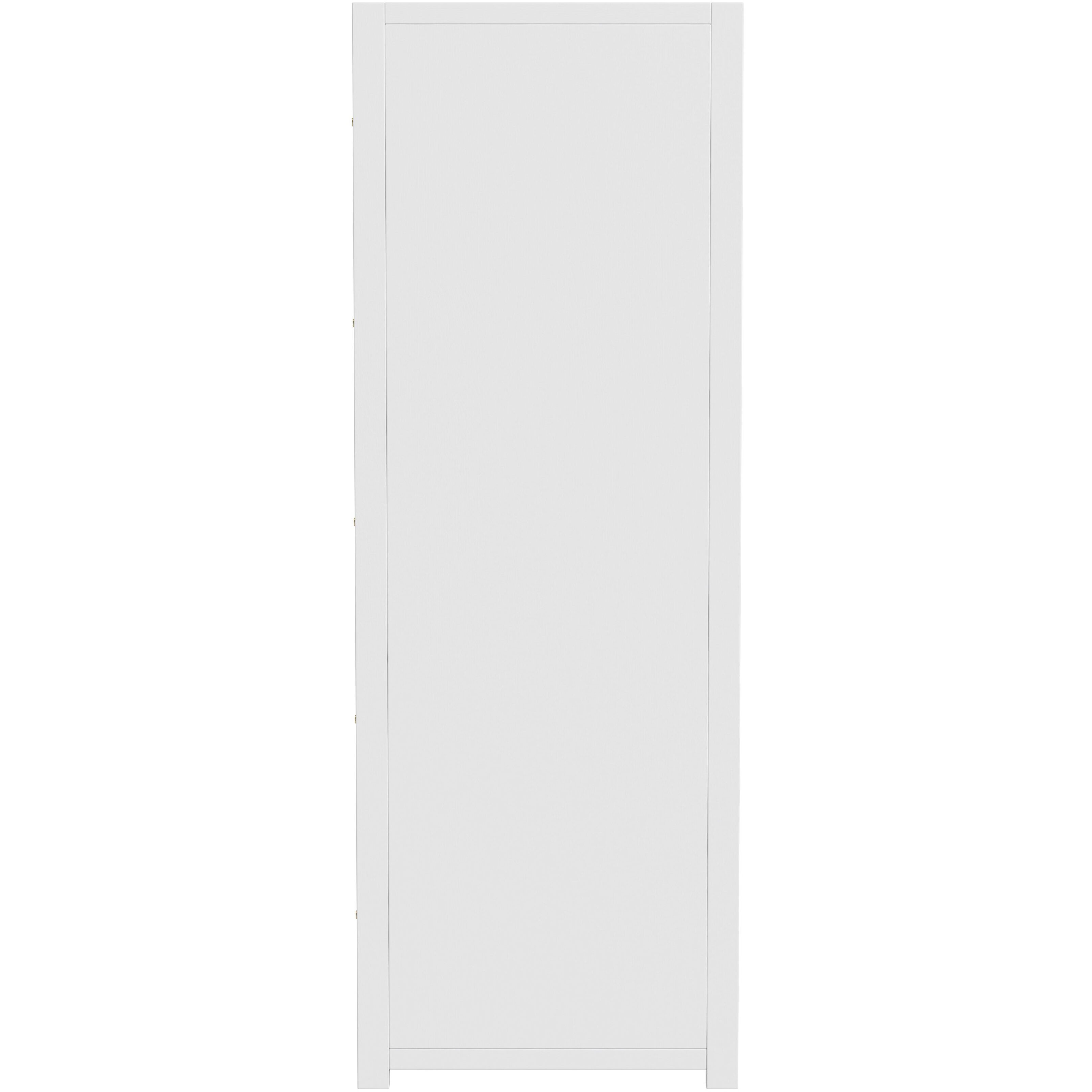 Lark 5 Drawer Dresser in White