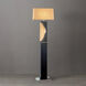 Half Moon 63 inch 100.00 watt Espresso and Brushed Nickel Floor Lamp Portable Light