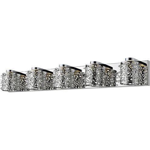 Fortuna LED 36.22 inch Chrome Vanity Wall Light in 5