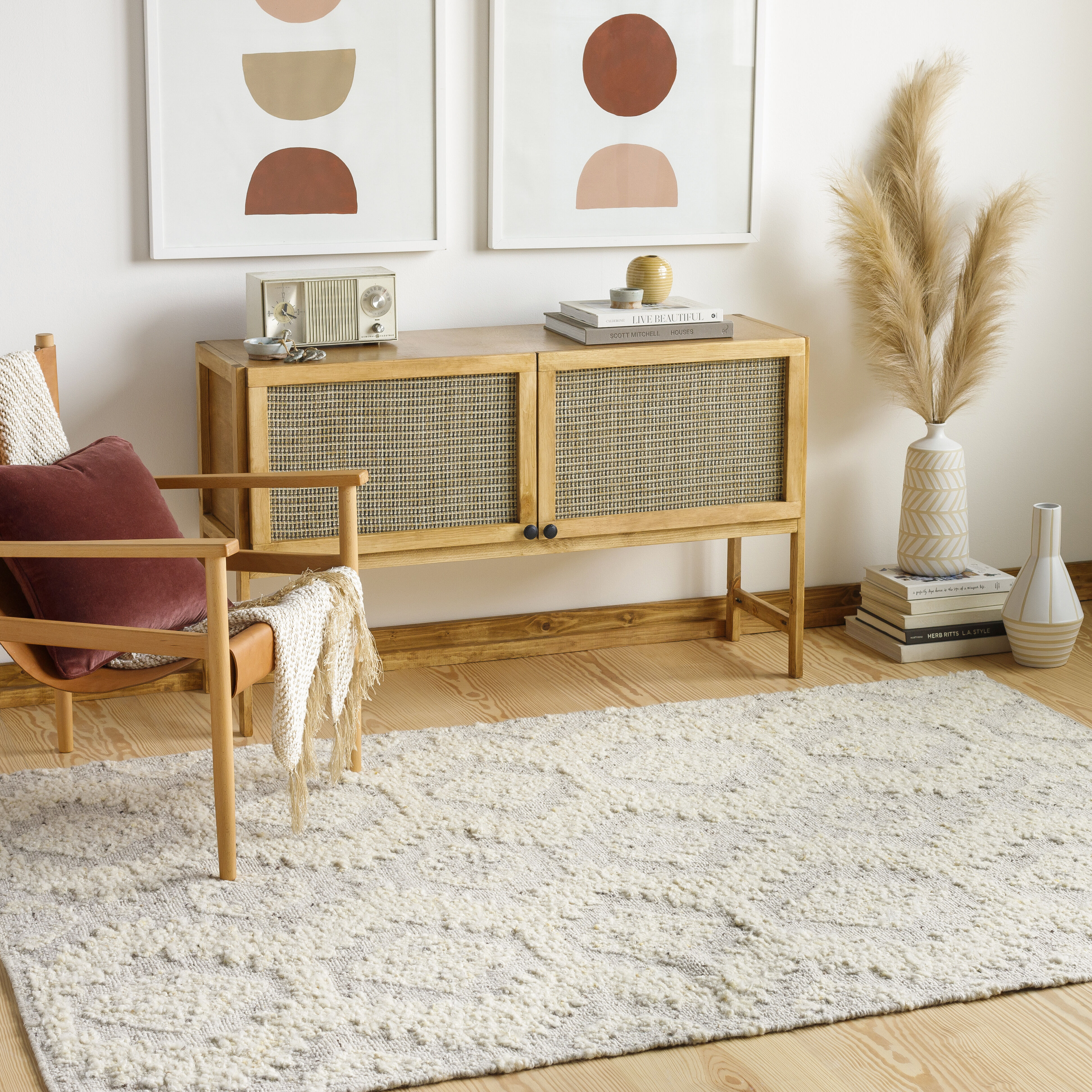 Bremen 144 X 106 inch Cream Rug in 9 X 12, Rectangle