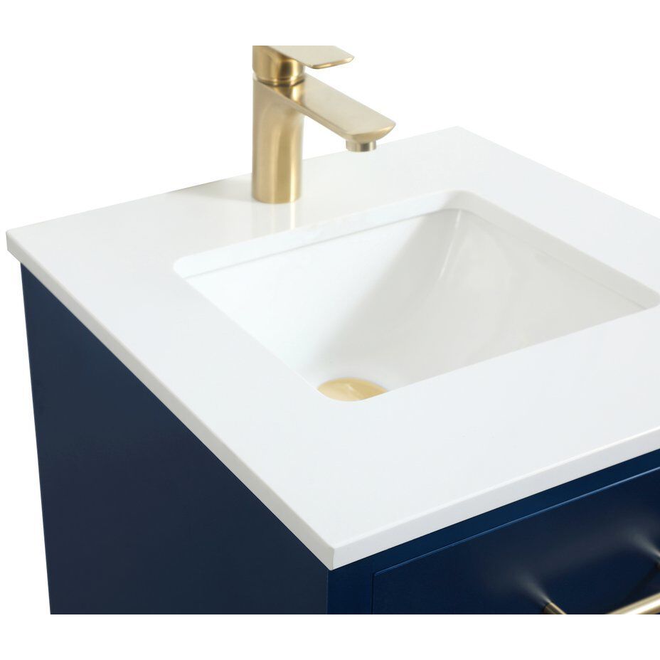 Cyrus 19 X 18 X 33.5 inch Blue Vanity Sink Set